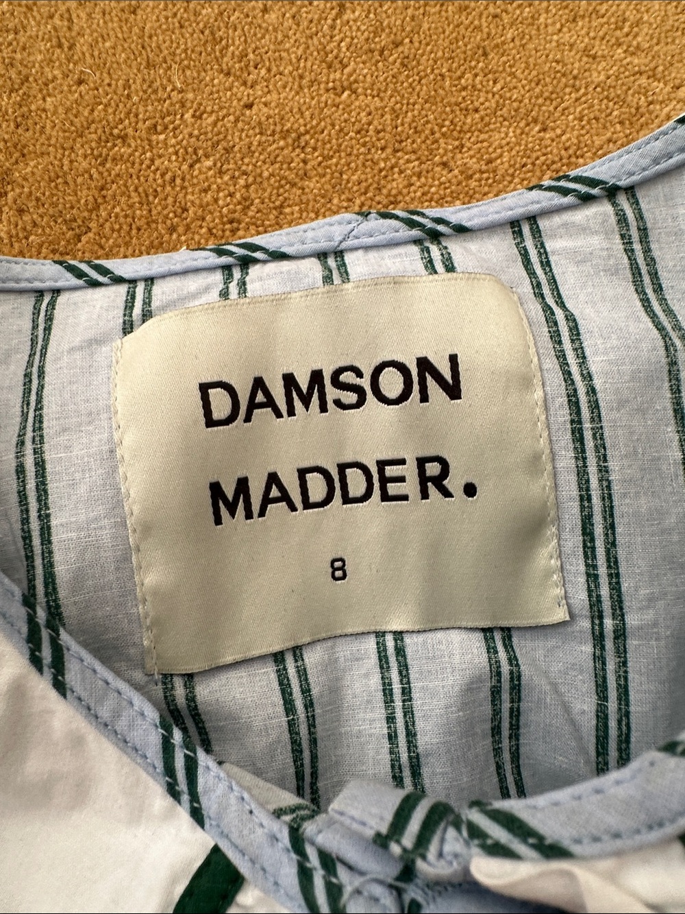 Damson Madder Blue & Green Striped Pajama Set - Picture 4 of 6